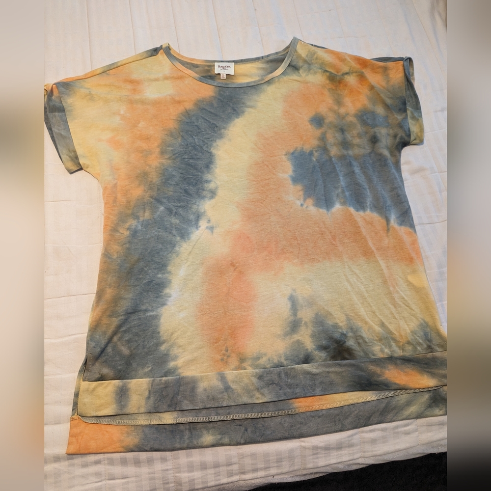 Blue and Orange Tie Dye tee